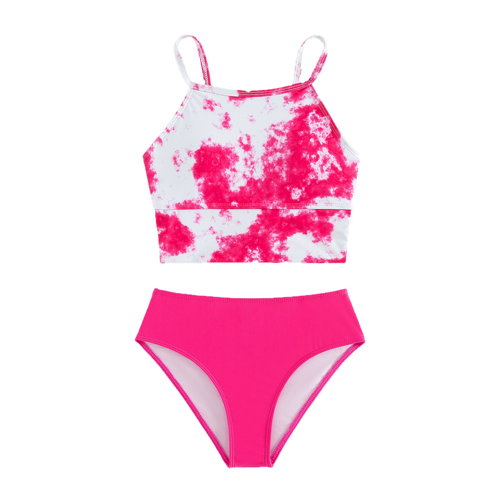 MZXELPRJD Swim High Stretch Tie Dye Kids Clothing Girls Swimsuit Girls Teen Tankini Swimsuits for Juniors Cute Bathing Suits for Girls Teen Bikinis